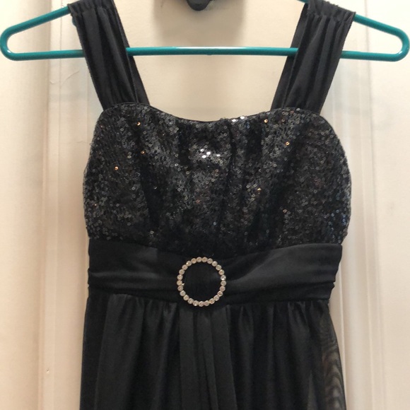 Youth long black dress size 14 - Picture 5 of 8